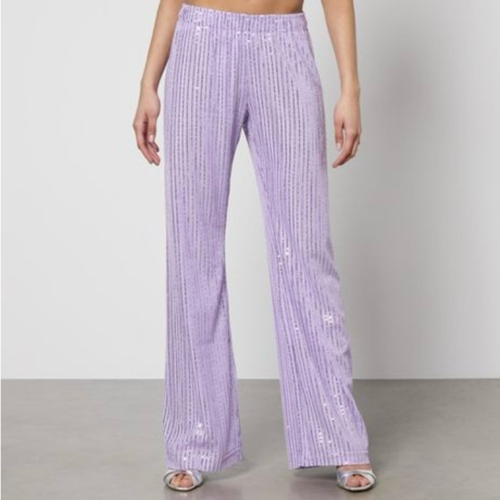 NWT Stine Goya Markus Sequined Mesh Trousers